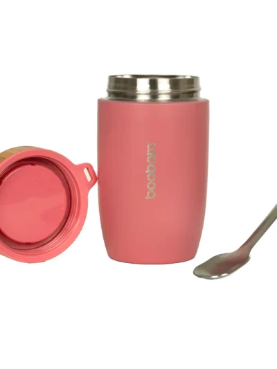 bamboo food thermos + spoon